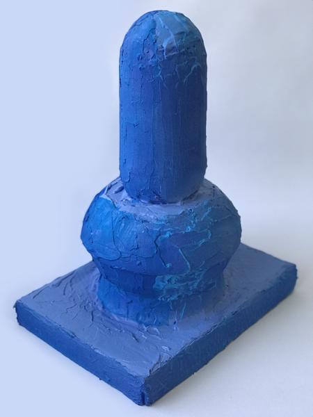 Blue Monochrome Object, No. 06, BM06, bm06.23, Mixed media, 18,01 cm x 26,01 cm x dd cm, 2023