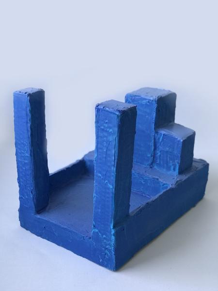 Blue Monochrome Object, No. 30, BM30, bm30.23, Mixed media, 18,01 cm x 26,01 cm x dd cm, 2023