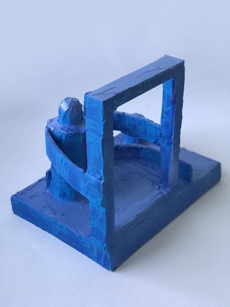 Blue Monochrome Object, No. 31, BM31, bm31.23, Mixed media, 18,01 cm x 26,01 cm x dd cm, 2023