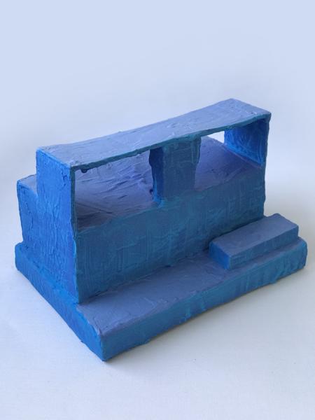 Blue Monochrome Object, No. 38, BM38, bm38.23, Mixed media, 18,01 cm x 26,01 cm x dd cm, 2023