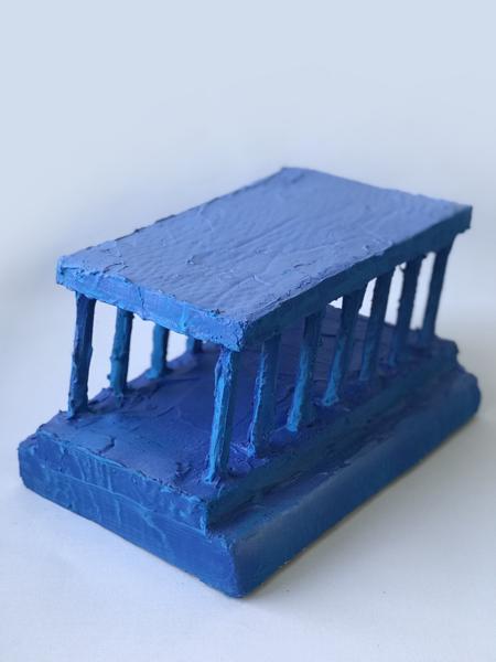 Blue Monochrome Object, No. 40, BM40, bm40.23, Mixed media, 18,01 cm x 26,01 cm x dd cm, 2023