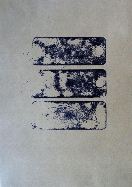 Three round holed Stones, No. 03, trhs03, Printed paper, 21,49 cm x 14 cm, 2023