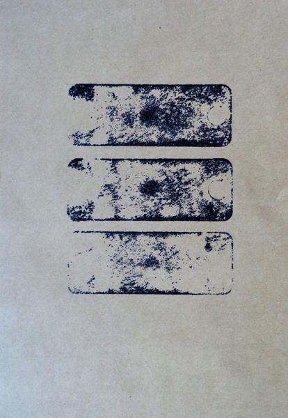 Three round holed Stones, No. 13, trhs13, Printed paper, 21,49 cm x 14 cm, 2023