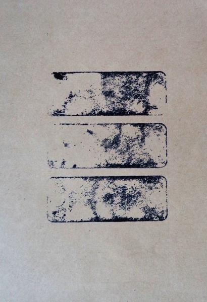 Three round holed Stones, No. 34, trhs34, Printed paper, 21,49 cm x 14 cm, 2023